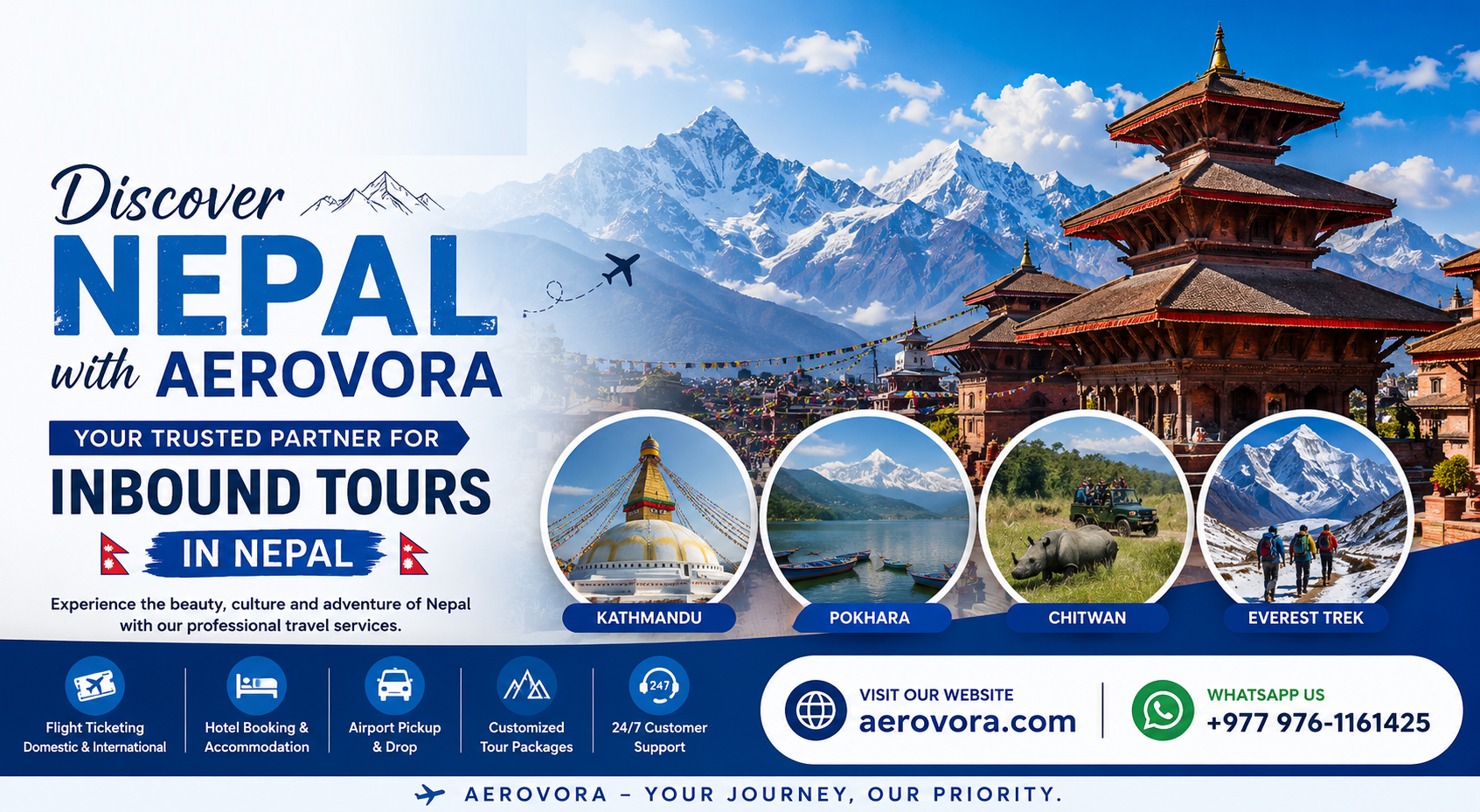 Discover Nepal with Aerovora – Your Trusted Partner for Inbound Tours in Nepal